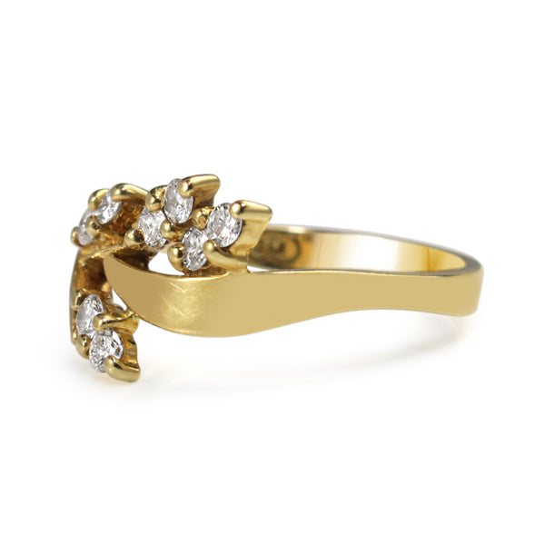 18ct Yellow Gold Diamond Vine Ring