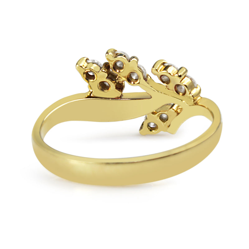 18ct Yellow Gold Diamond Vine Ring