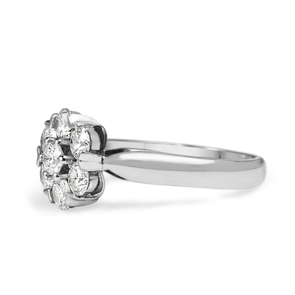 18ct White Gold Daisy Style Diamond Ring