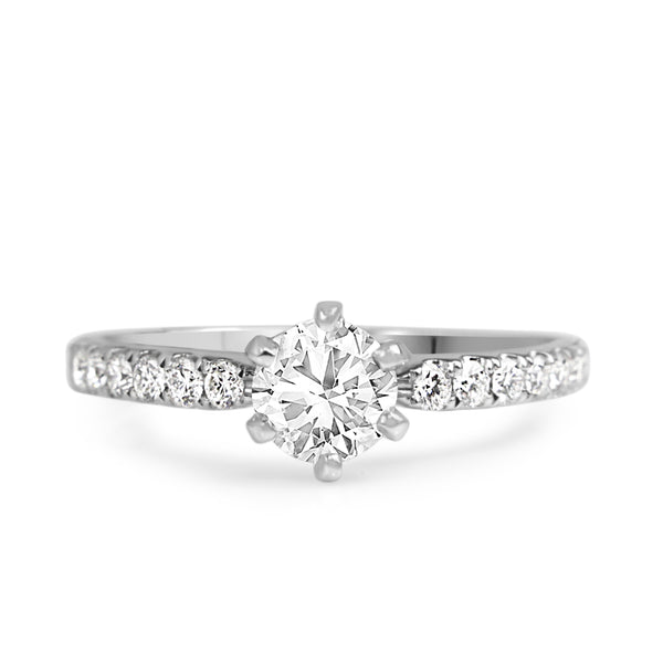 18ct White Gold Diamond Solitaire Ring