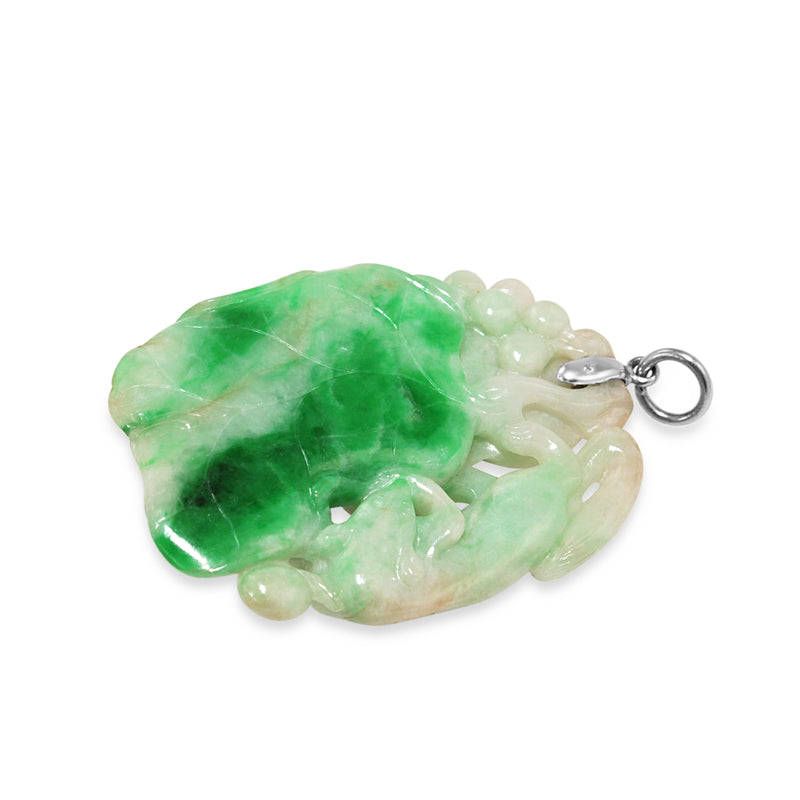 Pierced Out and Etched Jade Pendant