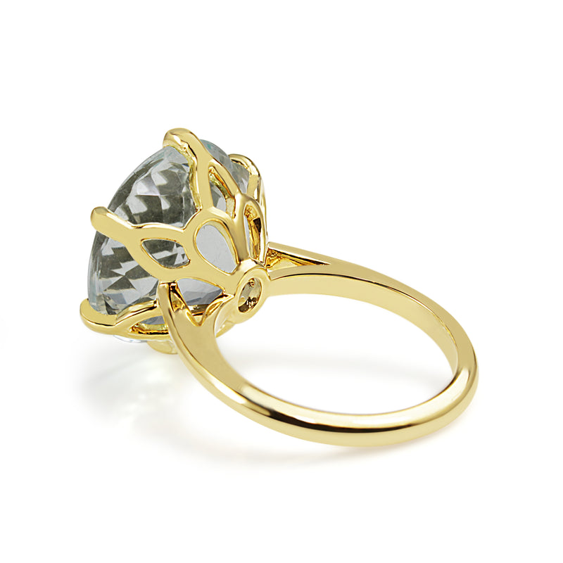 18ct Yellow Gold Aquamarine Solitaire Ring