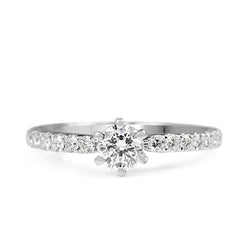 18ct White Gold Diamond Solitaire Ring