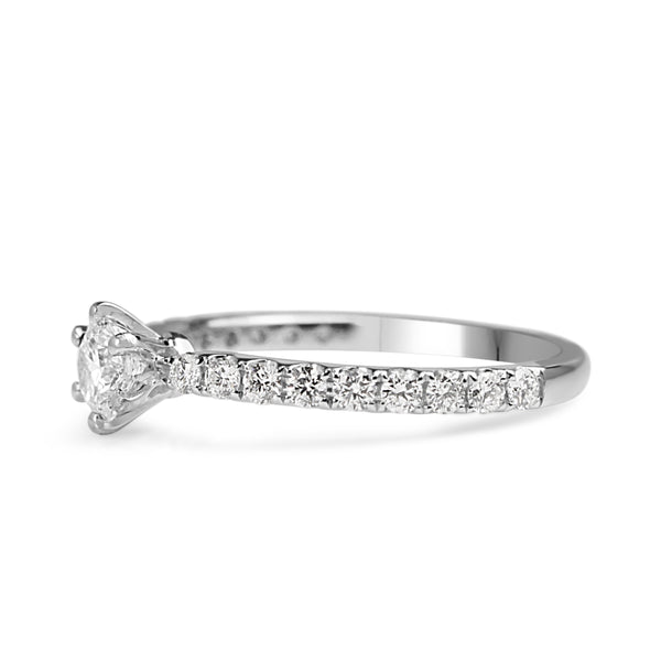 18ct White Gold Diamond Solitaire Ring