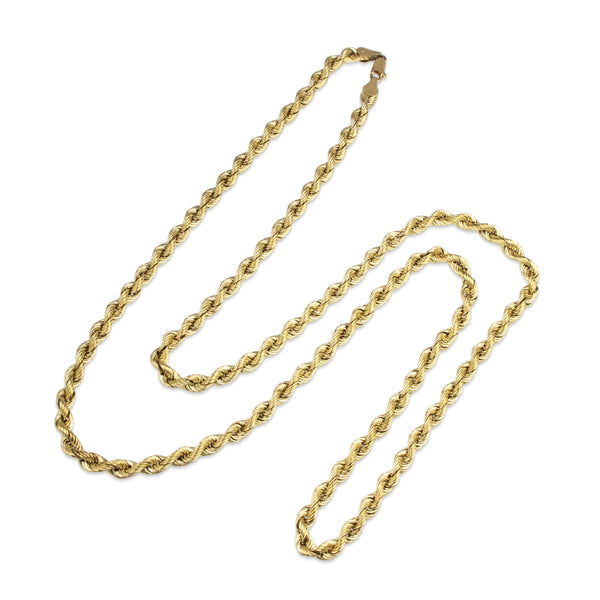 9ct Yellow Gold Vintage Rope Chain Necklace