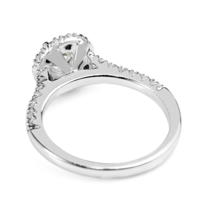 18ct White Gold Diamond Halo Ring