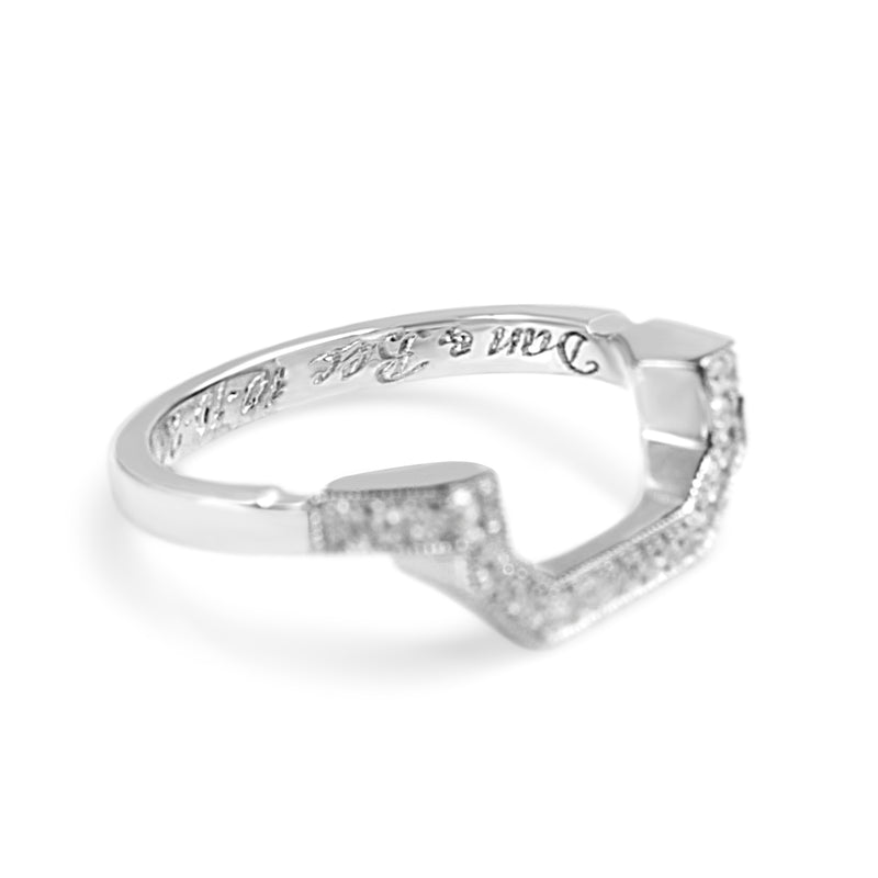 18ct White Gold Fitted Diamond Wedding Band Ring