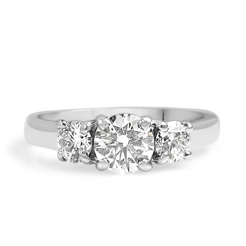 Platinum and 18ct White Gold 3 Stone Diamond Ring