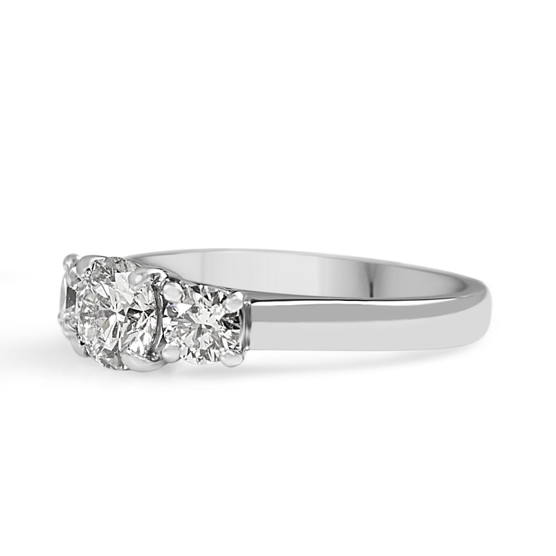 Platinum and 18ct White Gold 3 Stone Diamond Ring