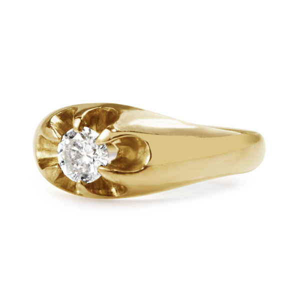 14ct Yellow Gold Vintage Solitaire Diamond Ring