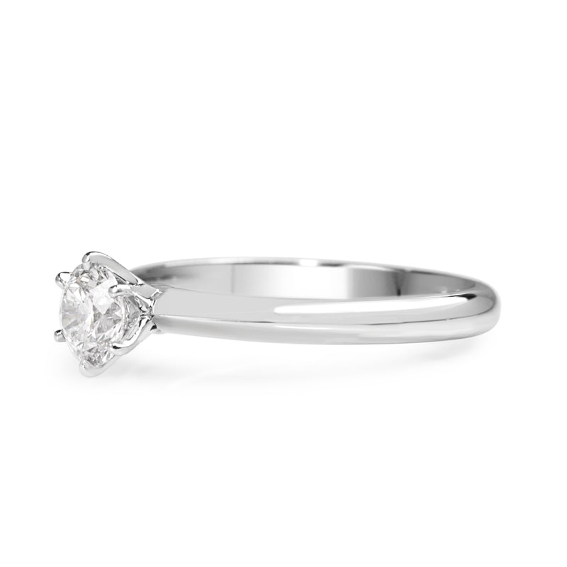 18ct White Gold Solitaire Diamond Ring