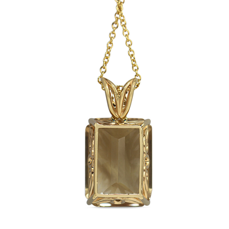 14ct Yellow Gold Vintage Citrine Necklace