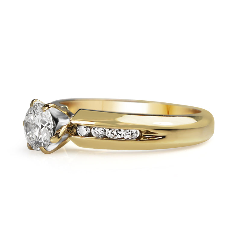 18ct Yellow Gold Diamond Solitaire Ring