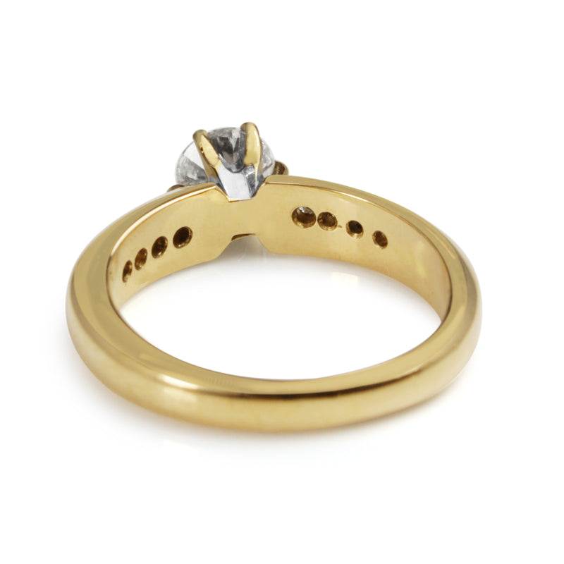 18ct Yellow Gold Diamond Solitaire Ring