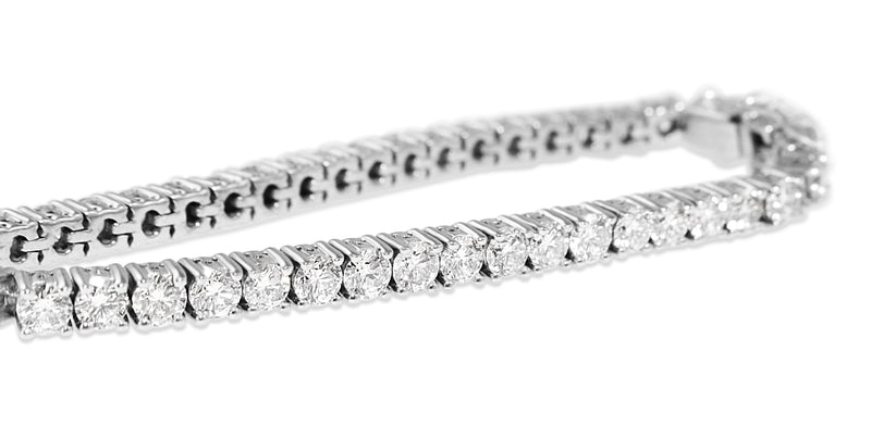 18ct White Gold 10.75ct Diamond Tennis Bracelet