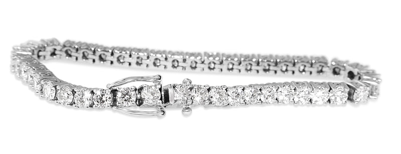 18ct White Gold 10.75ct Diamond Tennis Bracelet