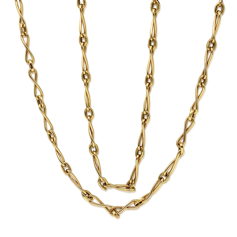 9ct Yellow Gold Fancy Link Chain Necklace