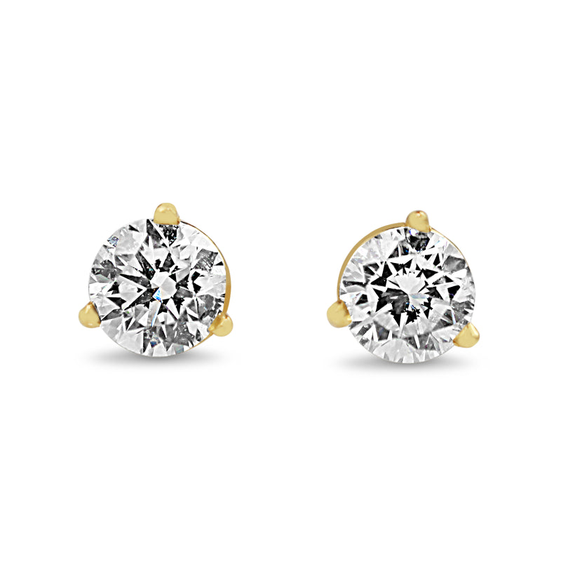 18ct Yellow Gold .90ct Diamond Stud Earrings