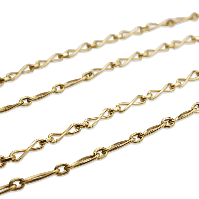 9ct Yellow Gold Fancy Link Chain Necklace