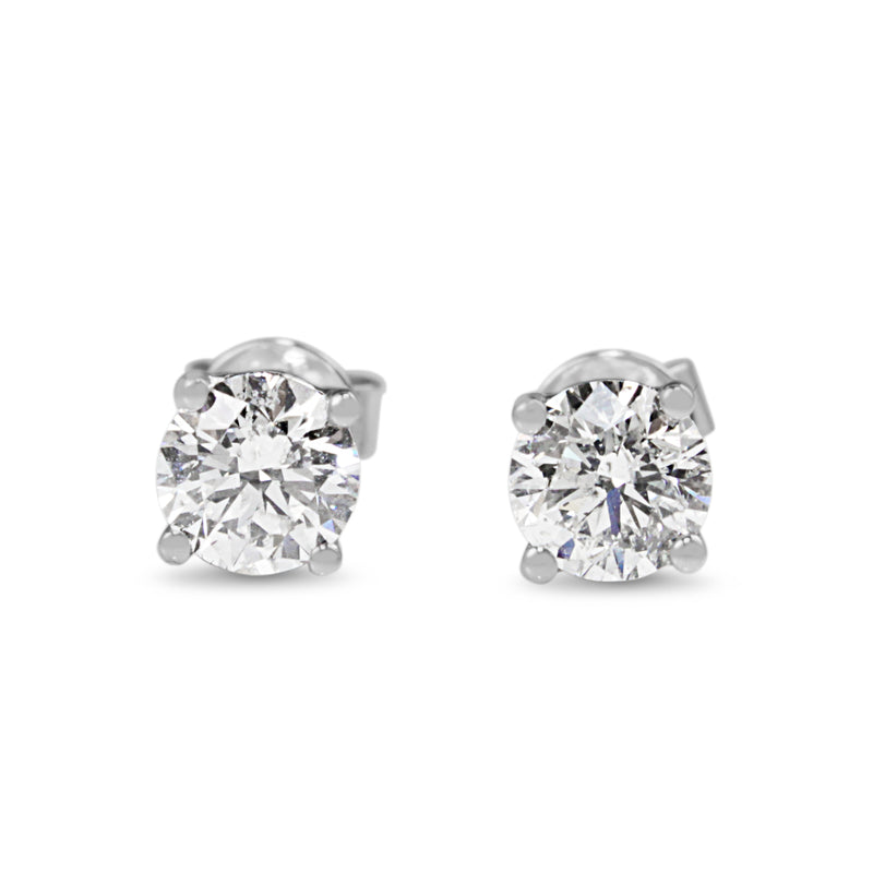 18ct White Gold 1.00ct Diamond Stud Earrings