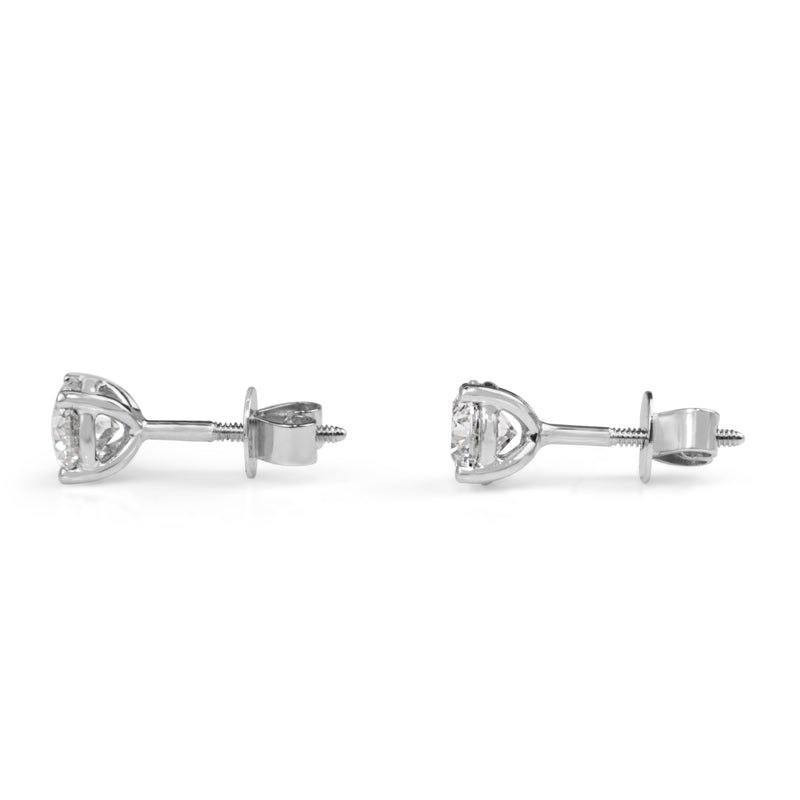 18ct White Gold 1.00ct Diamond Stud Earrings