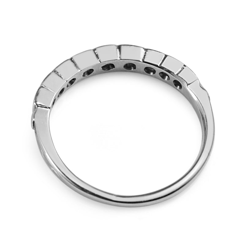 18ct White Gold Vintage Diamond Band Ring