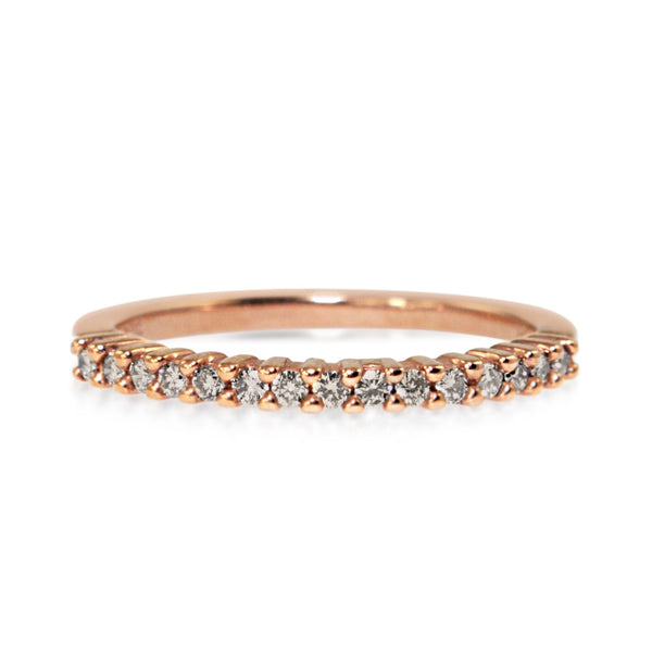 9ct Rose Gold Off White Diamond Band Ring