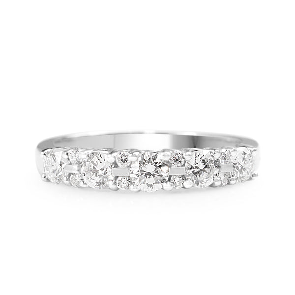 18ct White Gold Diamond Band Ring