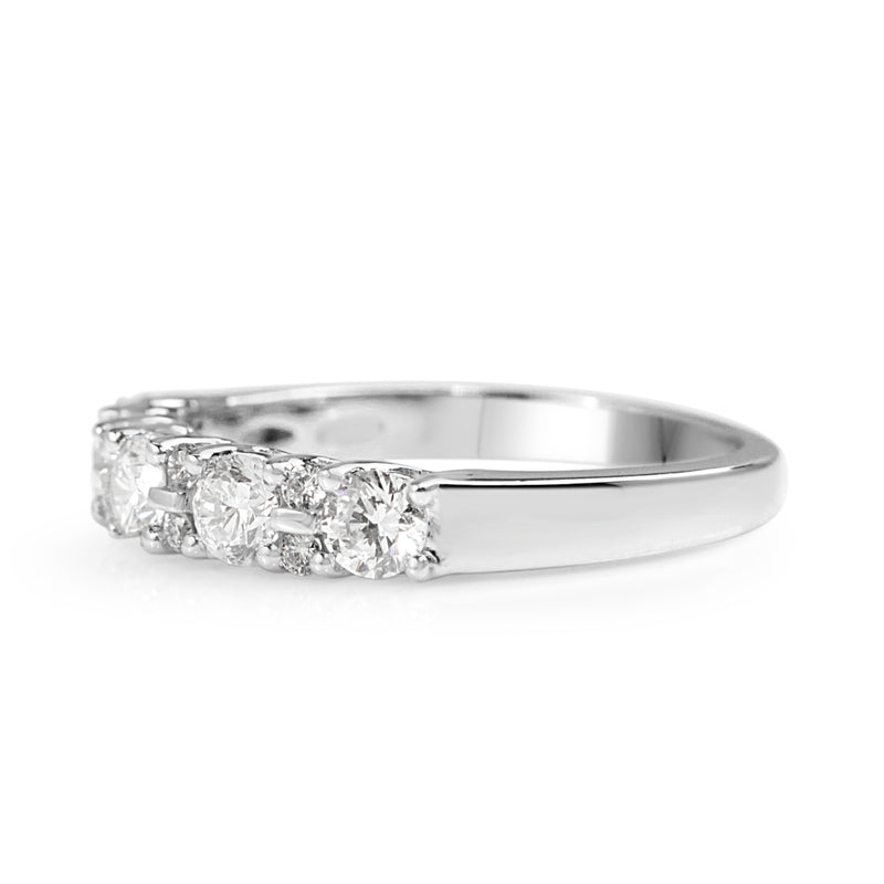 18ct White Gold Diamond Band Ring