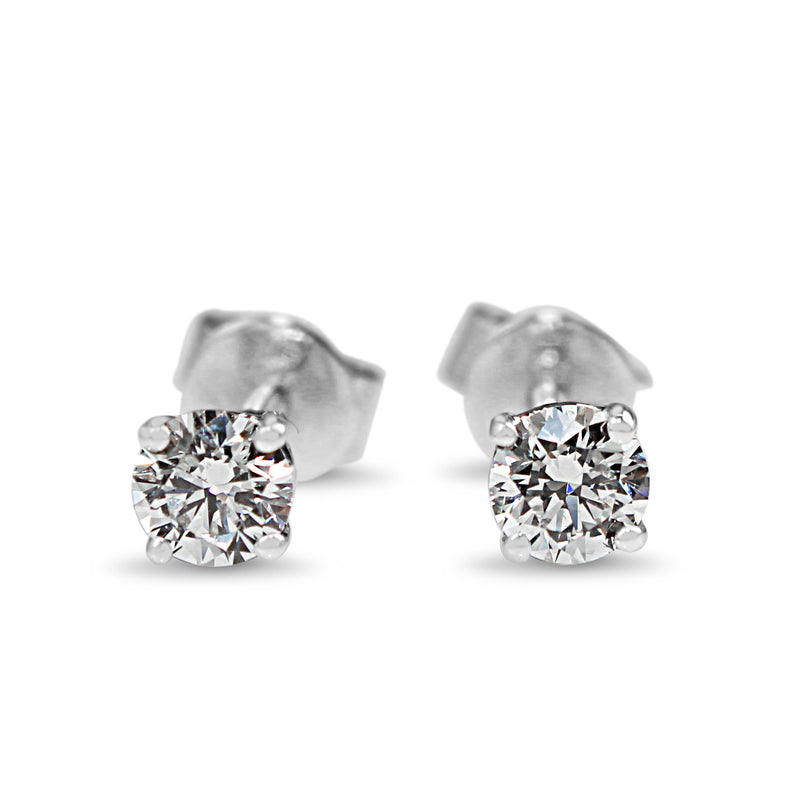 18ct White Gold .40pt Diamond Stud Earrings