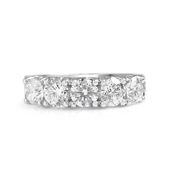 Platinum 5 Stone Diamond Ring