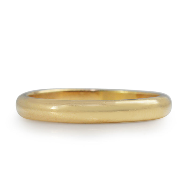 18ct Yellow Gold Antique Plain Band Ring - Circa 1911