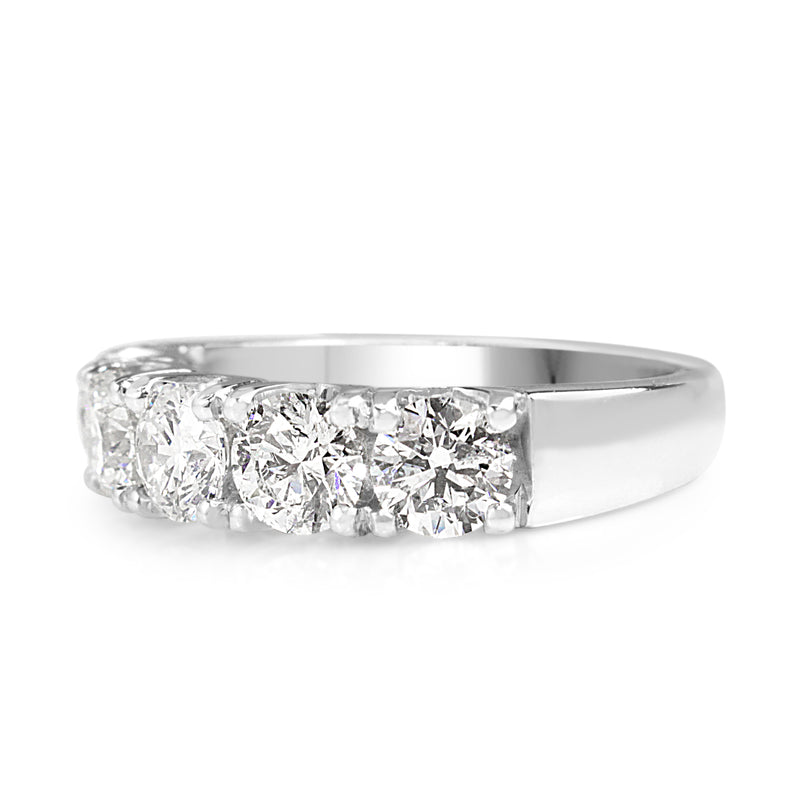 Platinum 5 Stone Diamond Ring