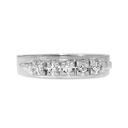 18ct White Gold and Palladium Vintage Diamond Ring