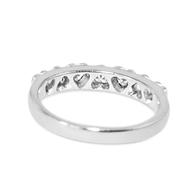 Platinum Diamond Heart Band Ring
