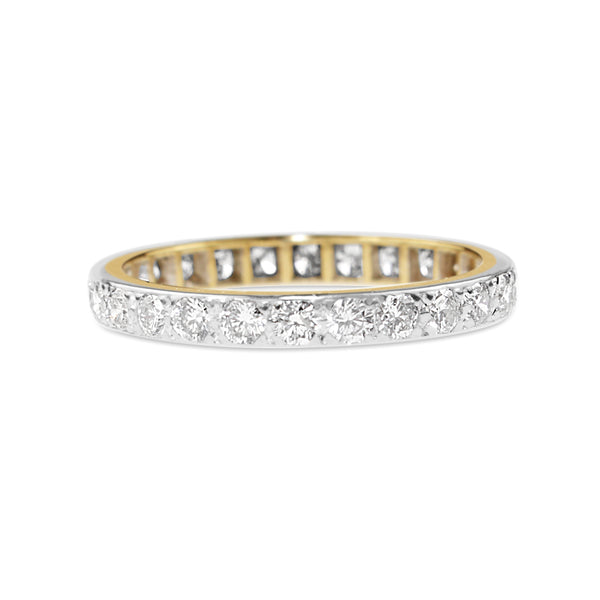 18ct Yellow and White Gold All Round Diamond Eternity Band Ring