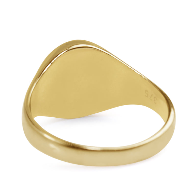 9ct Yellow Gold Diamond 'C' Signet Ring