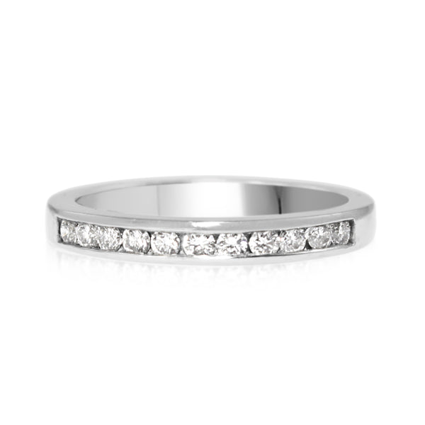 Platinum Channel Set Diamond Band Ring