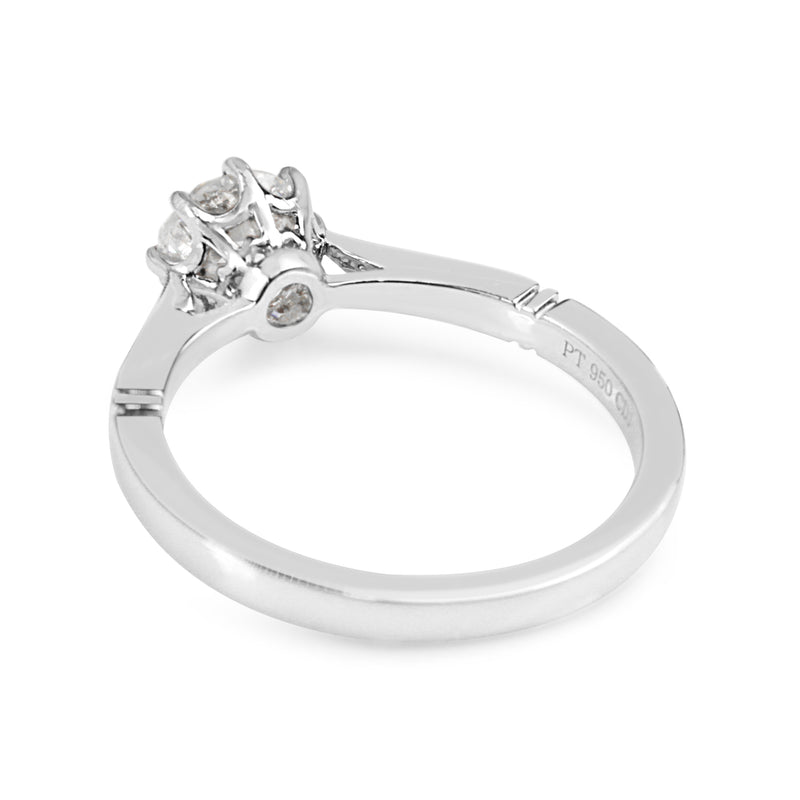 Platinum Old Cut Diamond Vintage Style Solitaire Ring