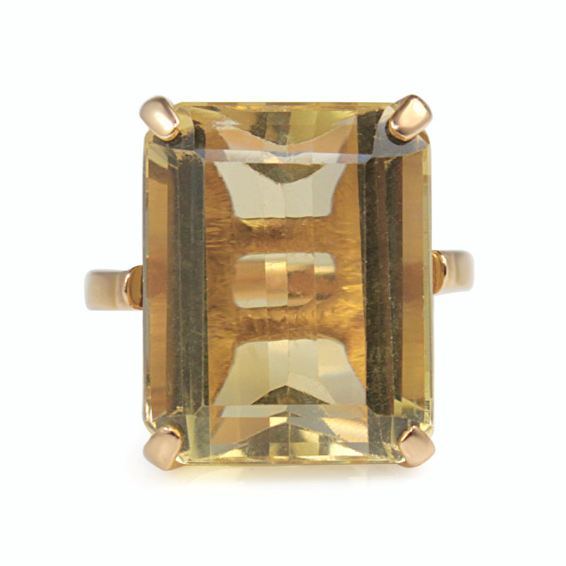 18ct Yellow Gold Citrine Cocktail Ring