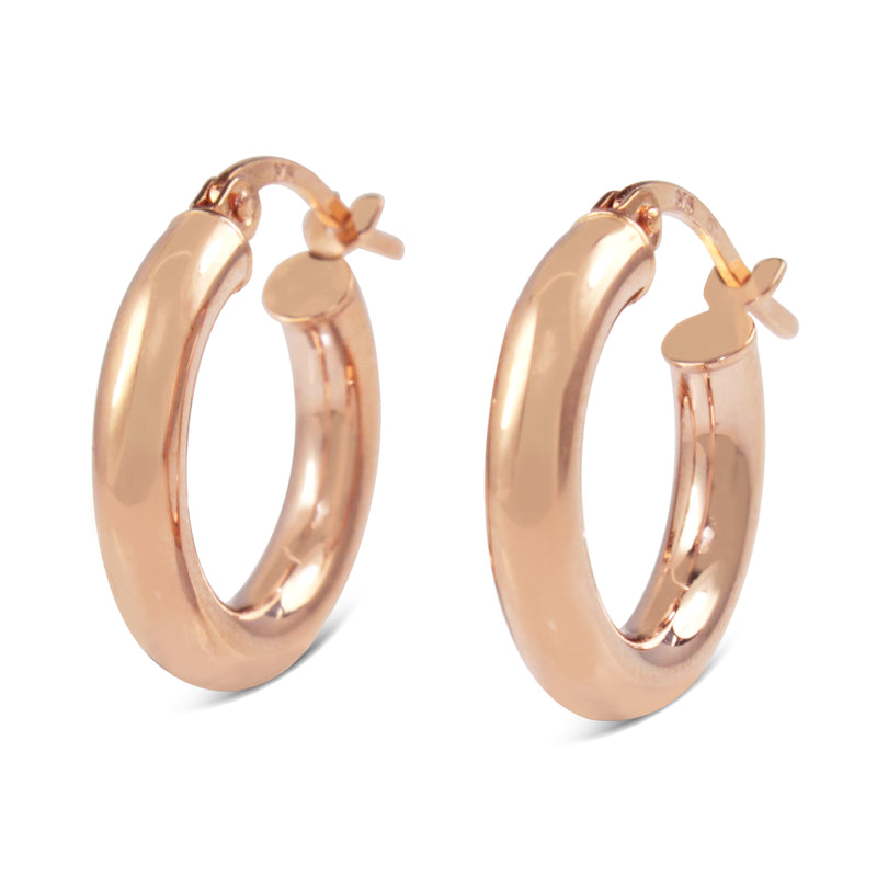 14k rose gold hoops deals