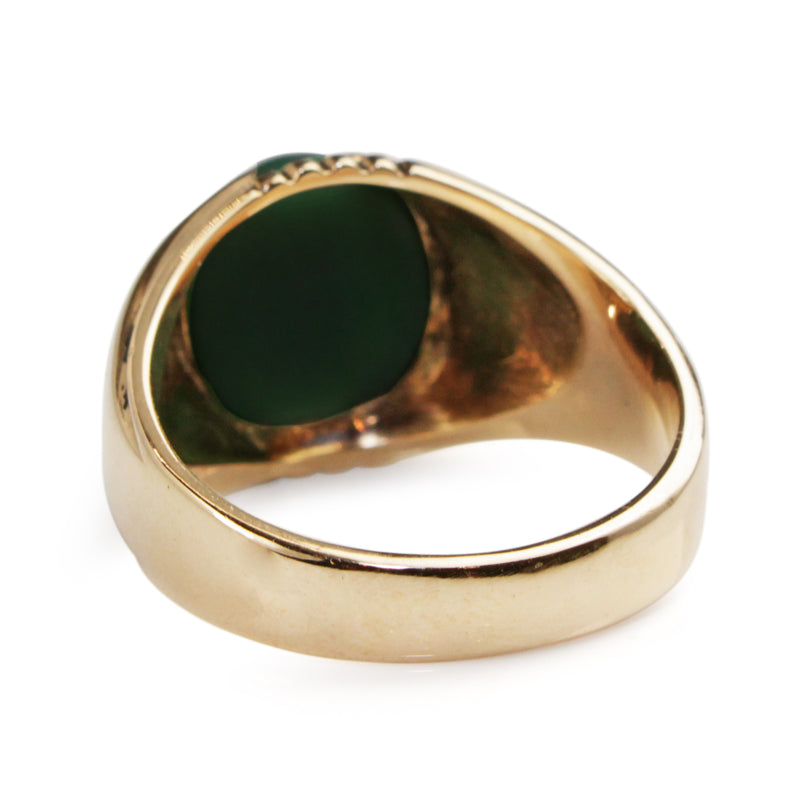 9ct Yellow Gold Turquoise Signet Ring