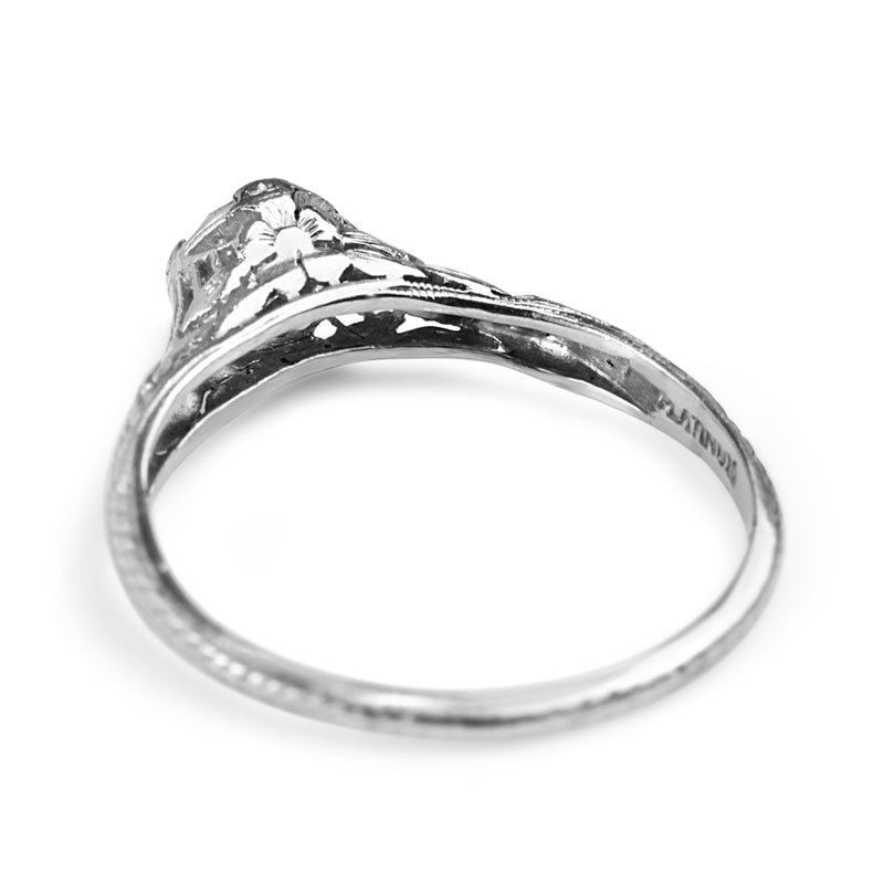 Platinum Vintage Diamond Solitaire Ring