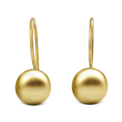 9ct Yellow Gold Euro Ball Drop Earrings