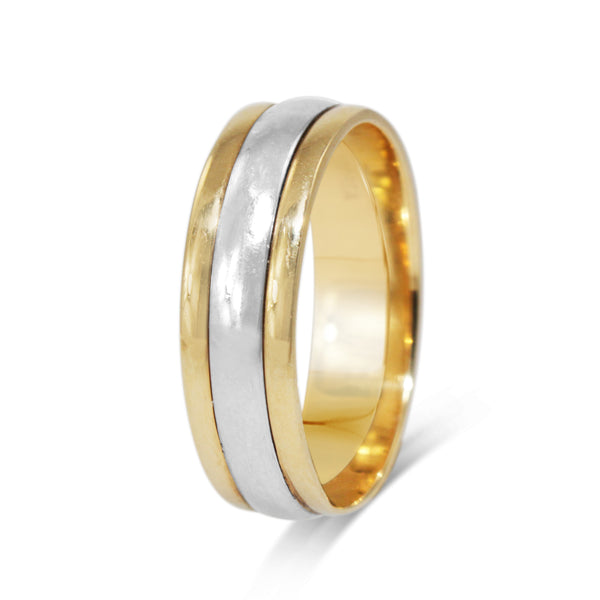 Platinum and 18ct Yellow Gold Band Ring