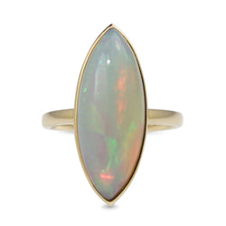 14ct Yellow Gold Opal Marquise Ring