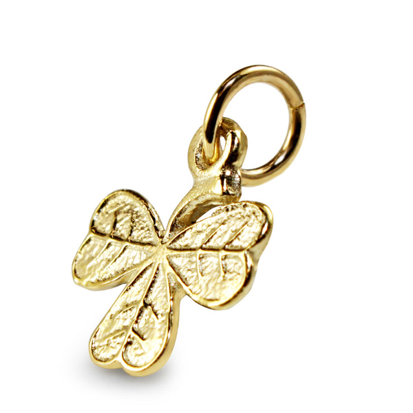 9ct Yellow Gold Shamrock Charm Pendant