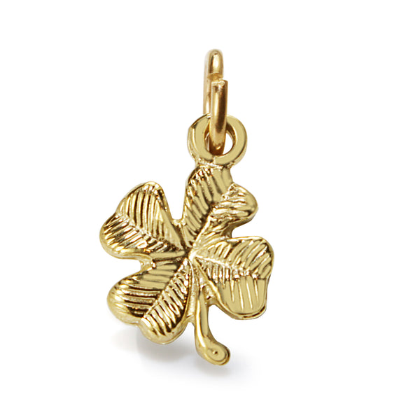 9ct Yellow Gold 4 Leaf Clover Charm Pendant