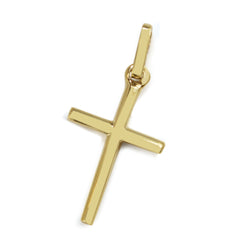 9ct Yellow Gold Cross Charm Pendant