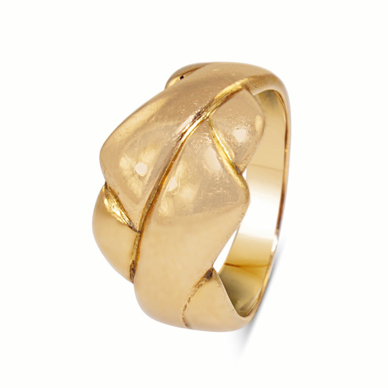 18ct Yellow Gold Knotted Twist Style Band Ring